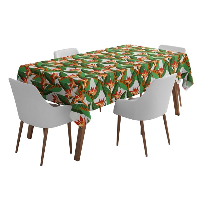 Vargottam Indoor/OutdoorTablecloth58x102 InchRectangleTablecloth Waterproof PatioTableCloths- Spring/SummerTableCovers for Backyard RectangularTable/BBQs/Picnic -White4