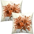 thumbnail image 2 of Fall Eucalyptus Throw Pillow Cover 18x18 Inch Set of 2, Autumn Leaves Branches Plants Farmhouse Decorative Cushion Pillowcase for Sofa Couch Livingroom Festival Thanksgiving Decor, 2 of 6