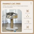 thumbnail image 3 of Grey Small Cat Tree with Scratching Post & Perch - 16" Indoor Cat Tower for Play & Rest - Durable Particle Board Design, 3 of 7