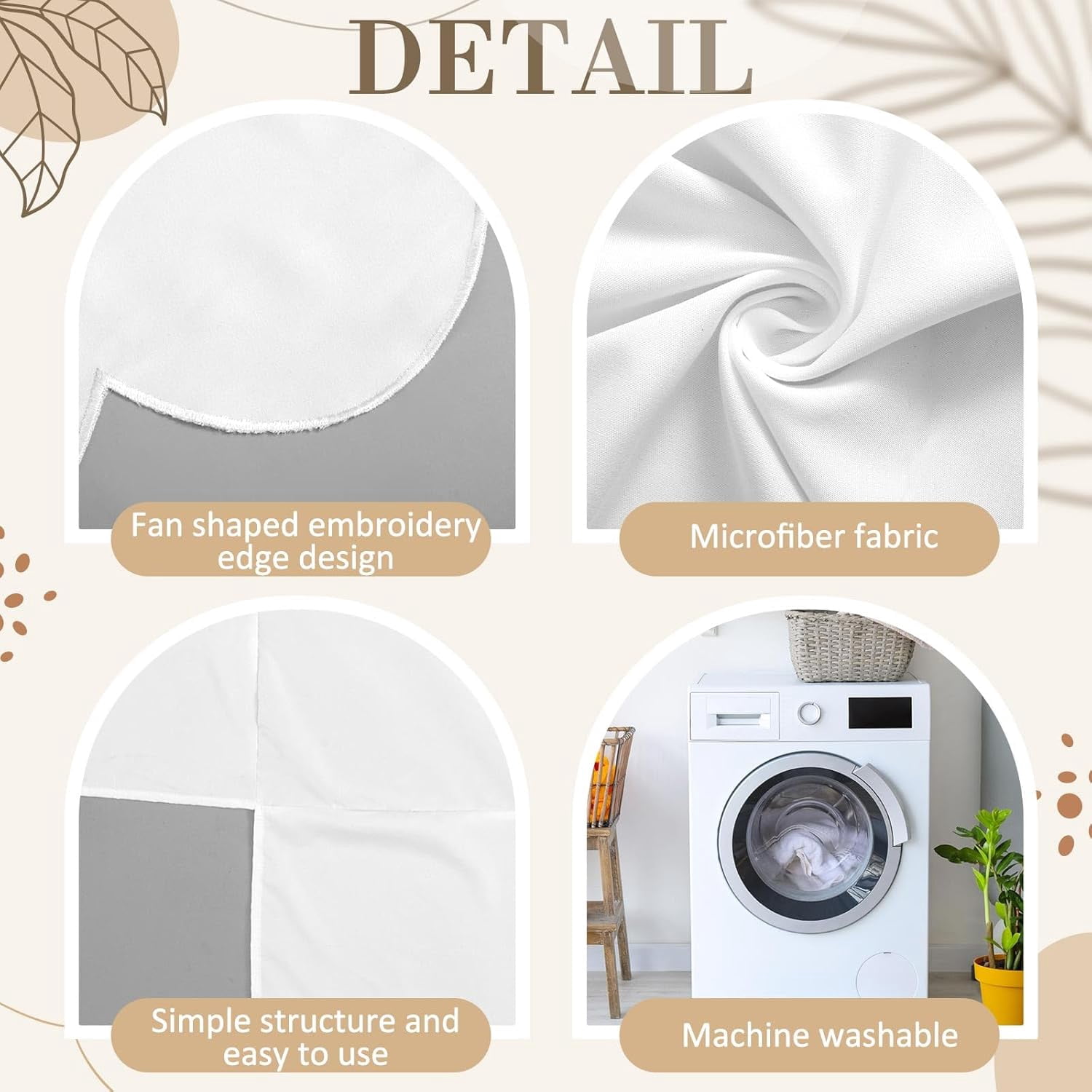 AUQ White Scalloped Crib Skirt; Drop Pleated Dust Ruffle with Split Corners for Baby Boys Girls Soft 4-Sided Crib Bed Skirt Nursery Standard Toddler Bedding