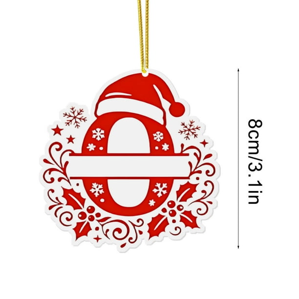 Decoraciones de Árbol de Navidad 26 Letras Decoraciones Colgantes de Navidad para Artesanías de Bricolaje