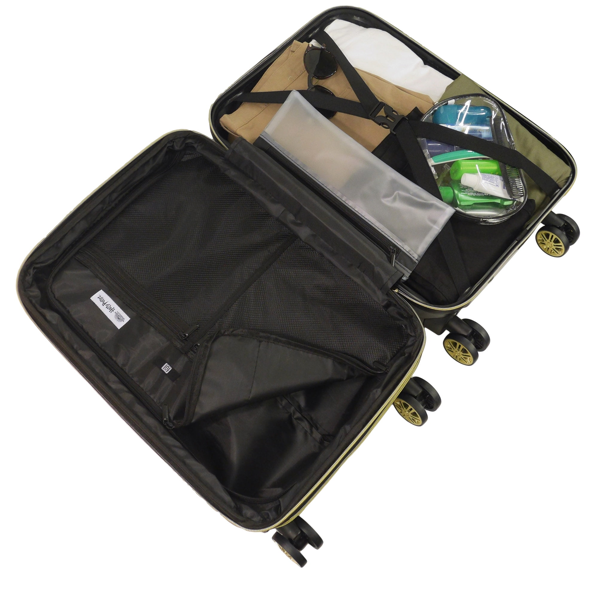 Harry Potter 25 Inch Rolling Luggage, Hogwarts Express Hardshell Suitcase with Spinner Wheels, Black