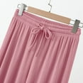 thumbnail image 5 of Lenpel Pajama Pants for Women Soft Casual Elastic Waist Drawstring Tapered Leg Lounge Pants Sleepwear Pj Bottoms(Pink,XX-Large), 5 of 5