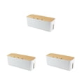 thumbnail image 4 of Inteprter Materiales de la caja del organizador del zócalo a prueba de polvo del ABS ahorro de espacio simple y estéticamente agradable blanco Type1 NO1, 4 of 6