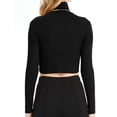 thumbnail image 6 of SSLR Turtleneck Crop Tops for Women Long Sleeve Shirts Mock Neck Base Layer Tops, 6 of 9