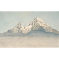 thumbnail image 2 of August Heinrich 18x13 Black Ornate Wood Framed Double Matted Museum Art Print Titled - The Watzmann Seen from the North-East, and Some Sketches of a Mountain (1820-22), 2 of 5