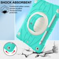 thumbnail image 5 of ELEHOLD Case for iPad 9th/8th/7th Generation, Heavy Duty Shockproof Case with Pencil Holder/Stand/Hand Strap/Shoulder Belt, Rugged Protective Cover for Boys Girls,Mint, 5 of 10