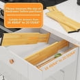 thumbnail image 3 of 4" High Drawer Dividers Bamboo Separators Organization Expandable Organizers for Kitchen Bedroom Bathroom Dresser Office 4-pack, 3 of 8