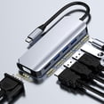 thumbnail image 2 of Répartiteur de Concentrateur USB Type-C 4 en 1 Interface Multimédia HD Adaptateur VGA Adaptateur USB-C Convertisseur pour Moniteur Projecteur, 2 of 8