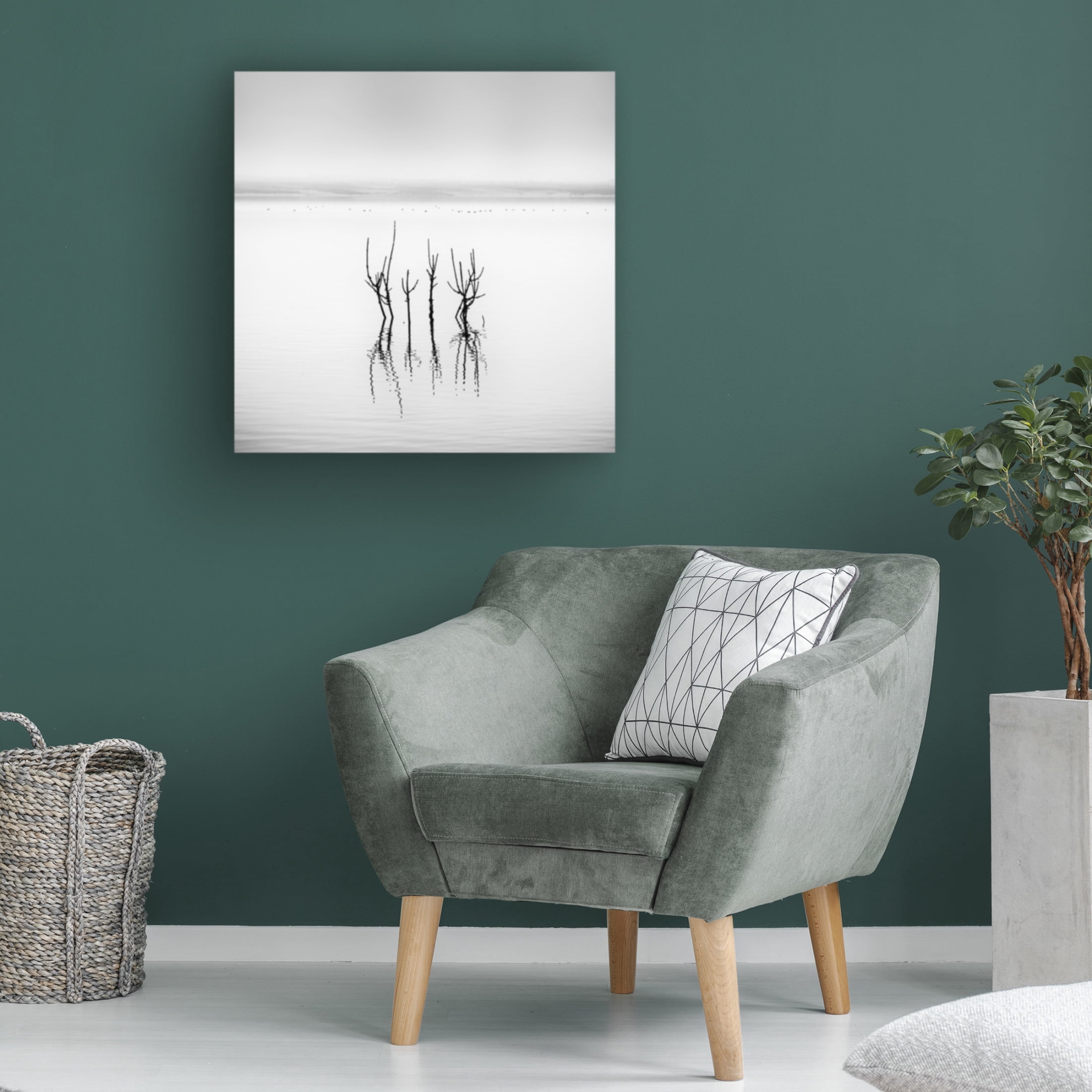 Canvas Wall Art - George Digalakis 'Vegoritida Lake 005' Wall Art for Living Room, Bedroom, or Office Décor by Trademark Fine Art - 18 x 18 Inches