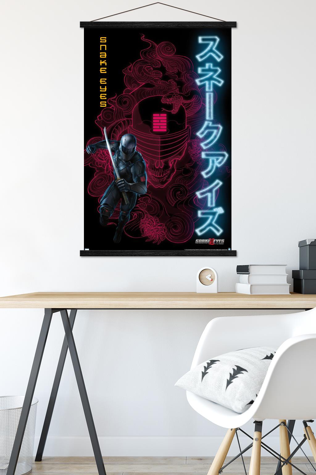 G.I. Joe: Snake Eyes - Skull Wall Poster with Wooden Magnetic Frame, 22.375" x 34"