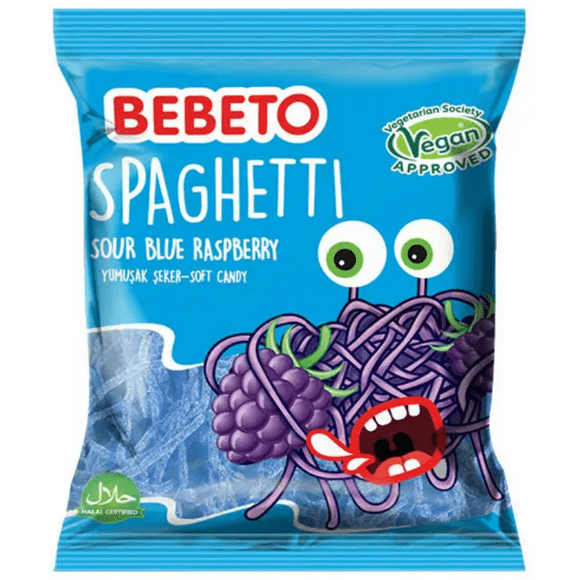 Bebeto Spaghetti Sour Blue Raspberry (UK) 70g