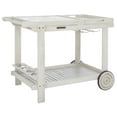 thumbnail image 3 of SAFAVIEH Orland Outdoor Patio Adjustable Tea Trolley, White, 3 of 13