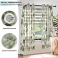 thumbnail image 5 of Green Lotus Watercolor Semi Sheer Curtains for Living Room Bedroom Set of 2 Insulated Window Drapes, 5 of 6