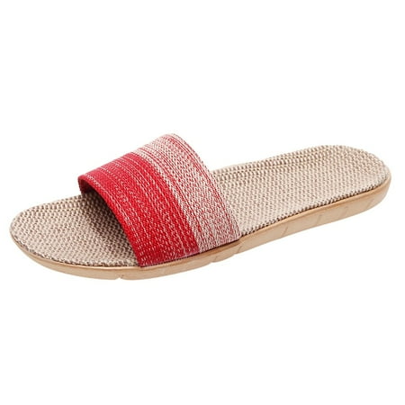 

nsendm Female Shoes Adult Women s Bow Tie Slippers Women Shoes Flip-Flops Slipper Beach Women s slipper Womens Sock Slippers with Grippers Red 9.5