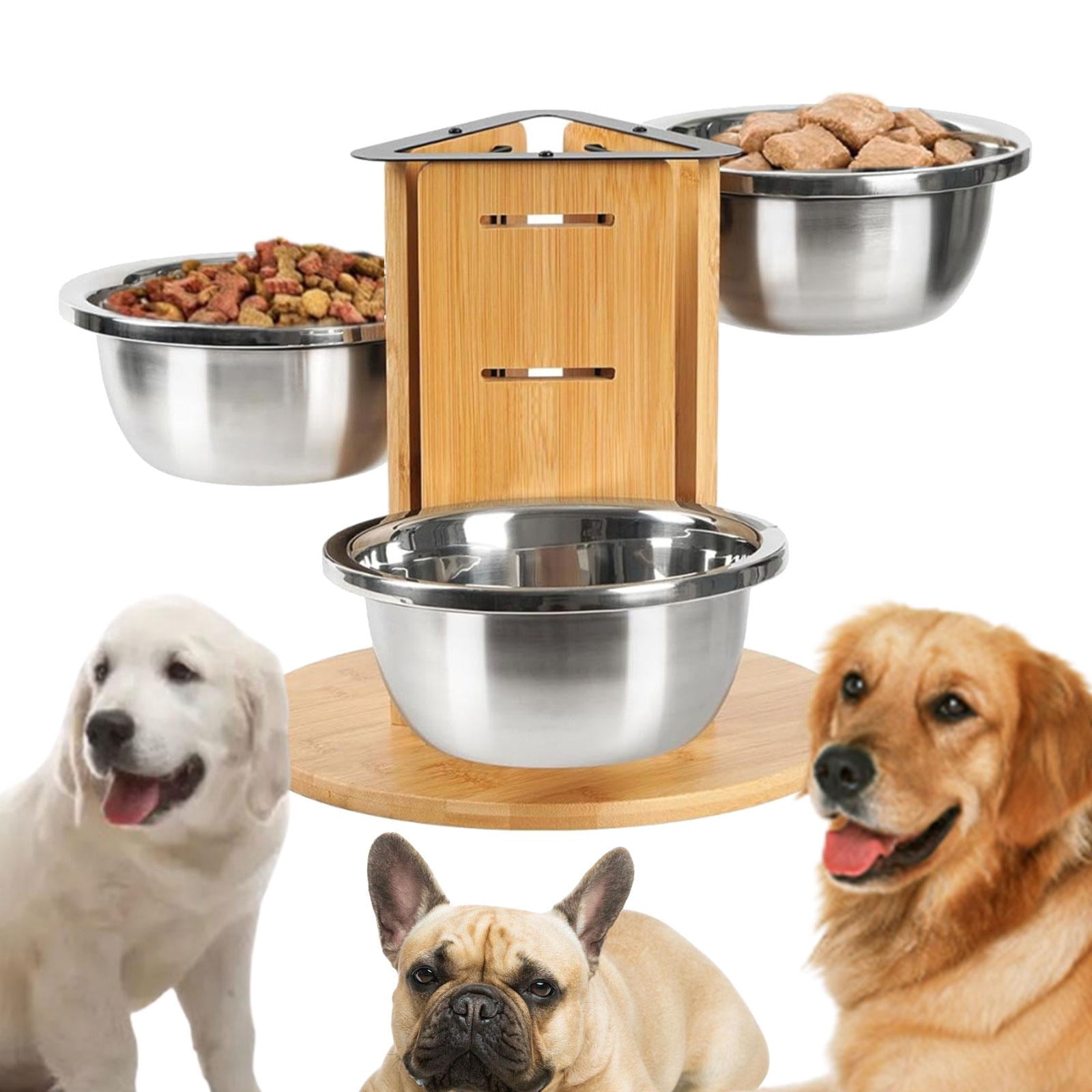 Serenable Elevated Dog Bowls Feeding Bowls Sturdy Portable Easy Care Pet Supplies Pet Feeder Feeding Station for Small Medium Large Dog