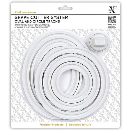 X-Cut Shape Cutter System (Cutter Carriage, 7pcs Oval and Circle (Best Circle Cutter For Paper)