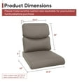 thumbnail image 5 of POCASSY Outdoor Chair Cushions, 22 x 25 Outdoor Cushion Set of 3 for Chairs Patio Furniture, Water Resistant, Fade Resistant, Deep Seat and High Back Cushion for Chair, Sofa, and Couch, Gray, 5 of 6