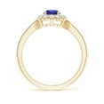 thumbnail image 2 of ANGARA Natural Vintage Inspired Tanzanite Milgrain Ring with Diamond Halo in 14K Yellow Gold for Women (Size-5mm) | December Birthstone, Anniversary, Jewelry Gift for Women | Natural Tanzanite Ring, 2 of 9