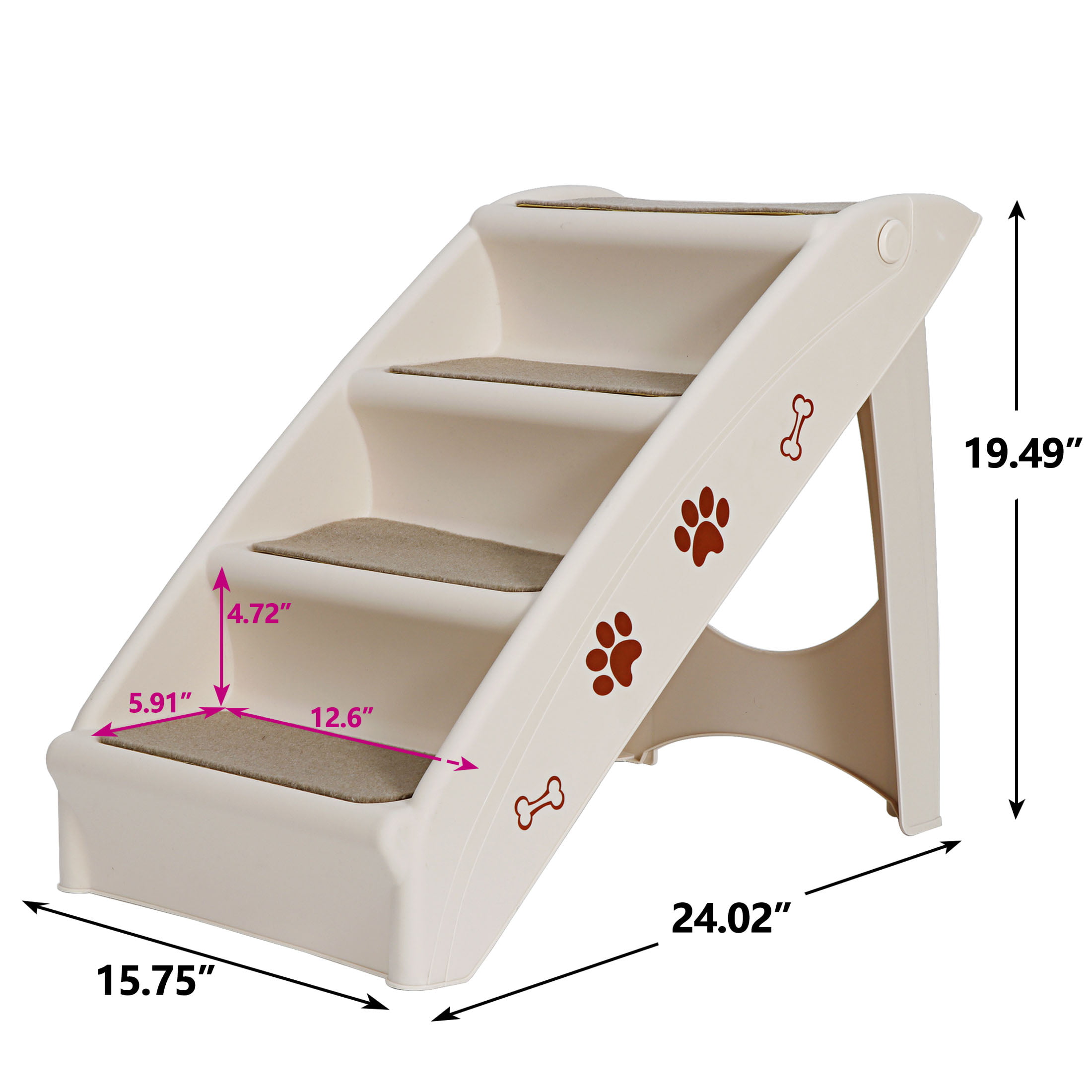 Pet Stairs Small Dog Cats Removable Washable Non-Slip Ramp Climbing Stair Pet Climbing Stair Pet Step Sofa Bed Ladder for Dog Cats