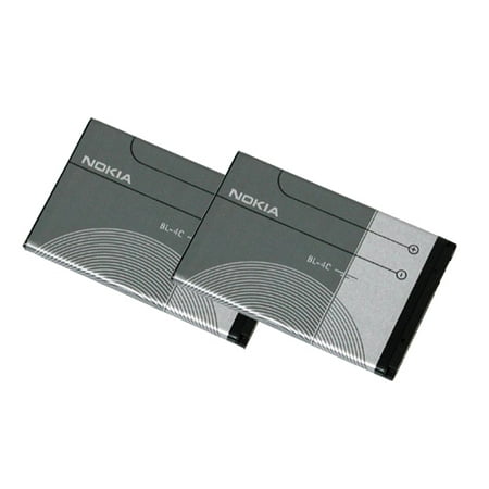 Replacement Battery for Nokia BL-4C (2 Pack)