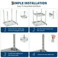 thumbnail image 3 of Yeshouse mesa de soporte para parrilla de acero inoxidable con certificación NSF, capacidad de 181 kg, patas ajustables y deflector de borde de 5 cm, ideal para equipos de restaurantes y hoteles, 3 of 7