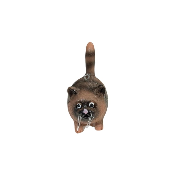 Bewildely Figuras en miniatura de gato talladas a mano Esculturas de resina Colgante Estatua de jardín Adorno para interiores Decoraciones de oficina en Kits de decoración para fiestas Numero 3 Bewildely HA043419-03