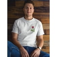 thumbnail image 2 of Trendy Rose Graphic Men White T-Shirt, Male Large, 2 of 4