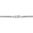 thumbnail image 3 of 925 Sterling Silver 2.75mm Rope Chain Necklace Pendant Charm, 3 of 9