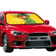 thumbnail image 2 of Fuzoiu T-Rex Playing Football Print Car Windshield Sun Shade,Block Uv Rays Sunshade,Foldable Front Window Sun Visor Protector for Car,SUV,Truck-Keep Vehicle Cool-T-Rex Playing Football, 2 of 8