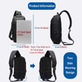 thumbnail image 2 of Sling Backpack USB Anti-Theft Men'S Chest Bag Casual Shoulder Bag, 2 of 6
