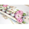 thumbnail image 2 of Counted Cross-Stitch Kit Assorted China BA2330 Needlework White Pink By Luca-S Flowers Canvas, 2 of 6