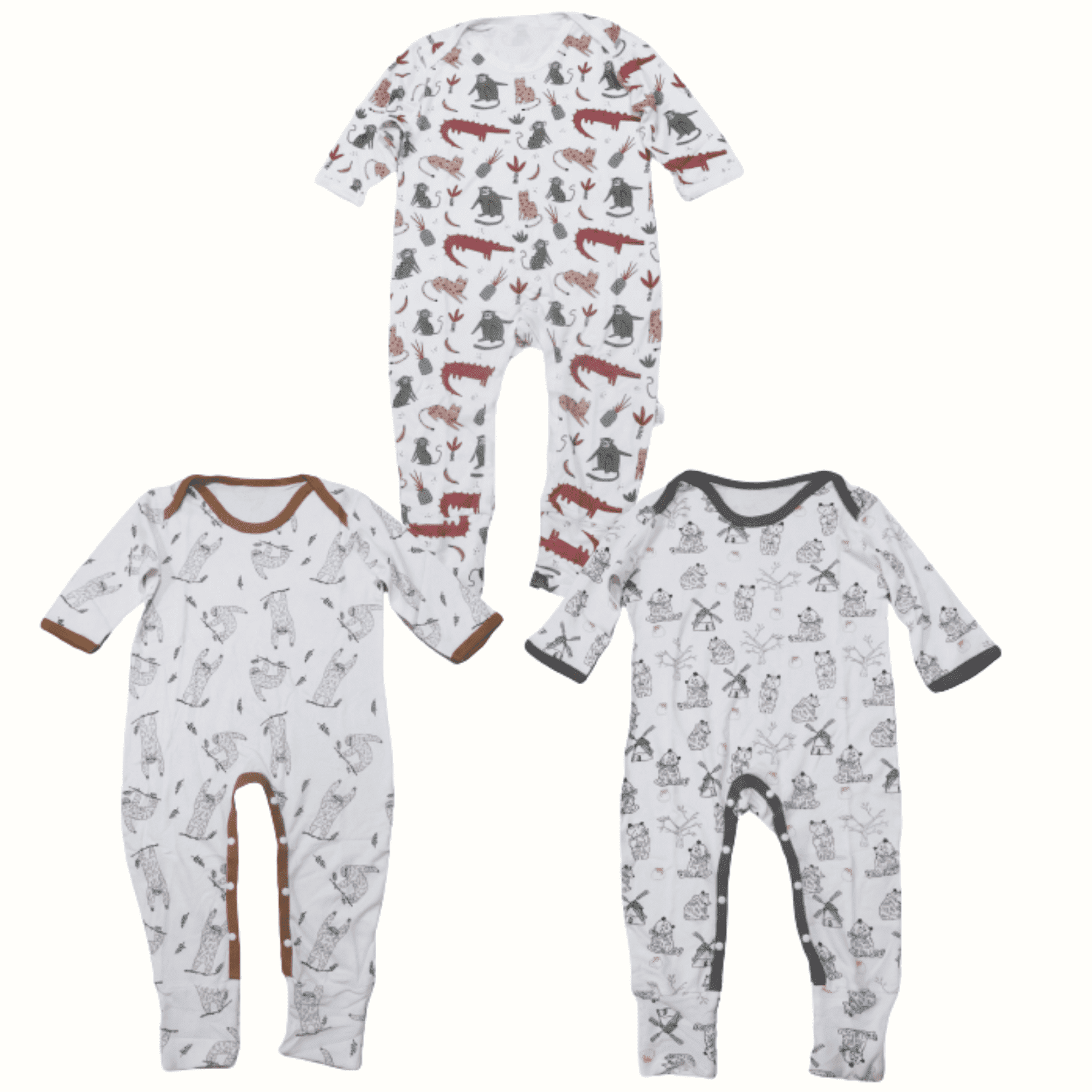 KaWaii Baby Unisex Bamboo & Organic Cotton Bodysuit, Soft & Comfortable for babies  6-9 Months, (3-Count)