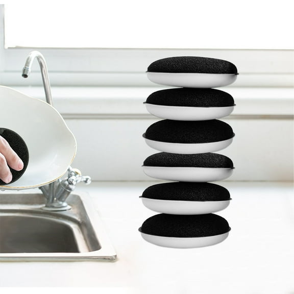 Magic Cleaning Sponge Eraser, 6Pack Dual-Sided Kitchen Dish Sponge, All-Purpose White Melamine Foam Sponge, Non-Scratch Scrub Sponge Pads for House, Kitchen