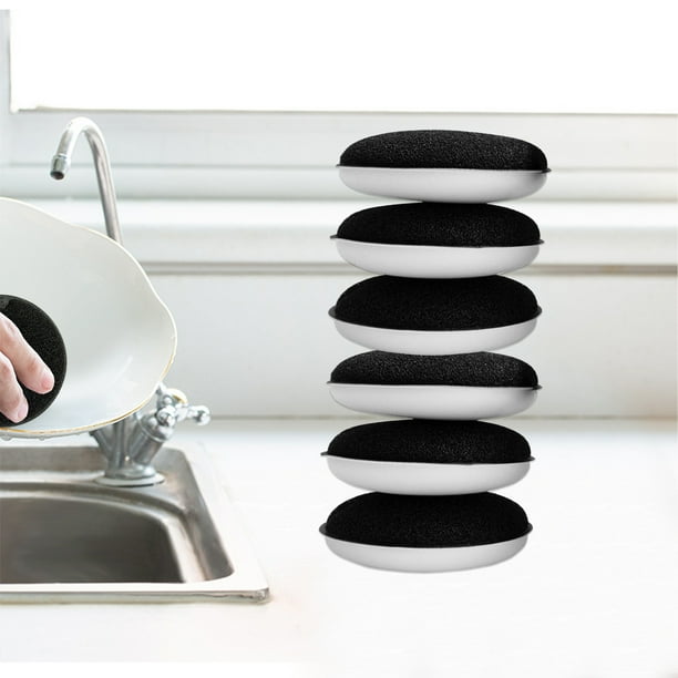 Borrador de esponja para lavar ollas de doble cara Yuanbao, borrador para lavavajillas, esponja de tela, bloque de esponja de cocina, cepillo de esponja, cepillo de esponja