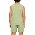 thumbnail image 5 of Nilvkv Boys Sweatsuit, Boys Summer Outfits, Sleeveless Round Neck Top and Shorts Set Summer Green 1-2 Years, 5 of 8