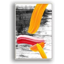 IDEA4WALL Framed Canvas Wall Art for Living Room, Bedroom Colored Brush Canvas Prints for Modern Home Decoration Ready to Hang