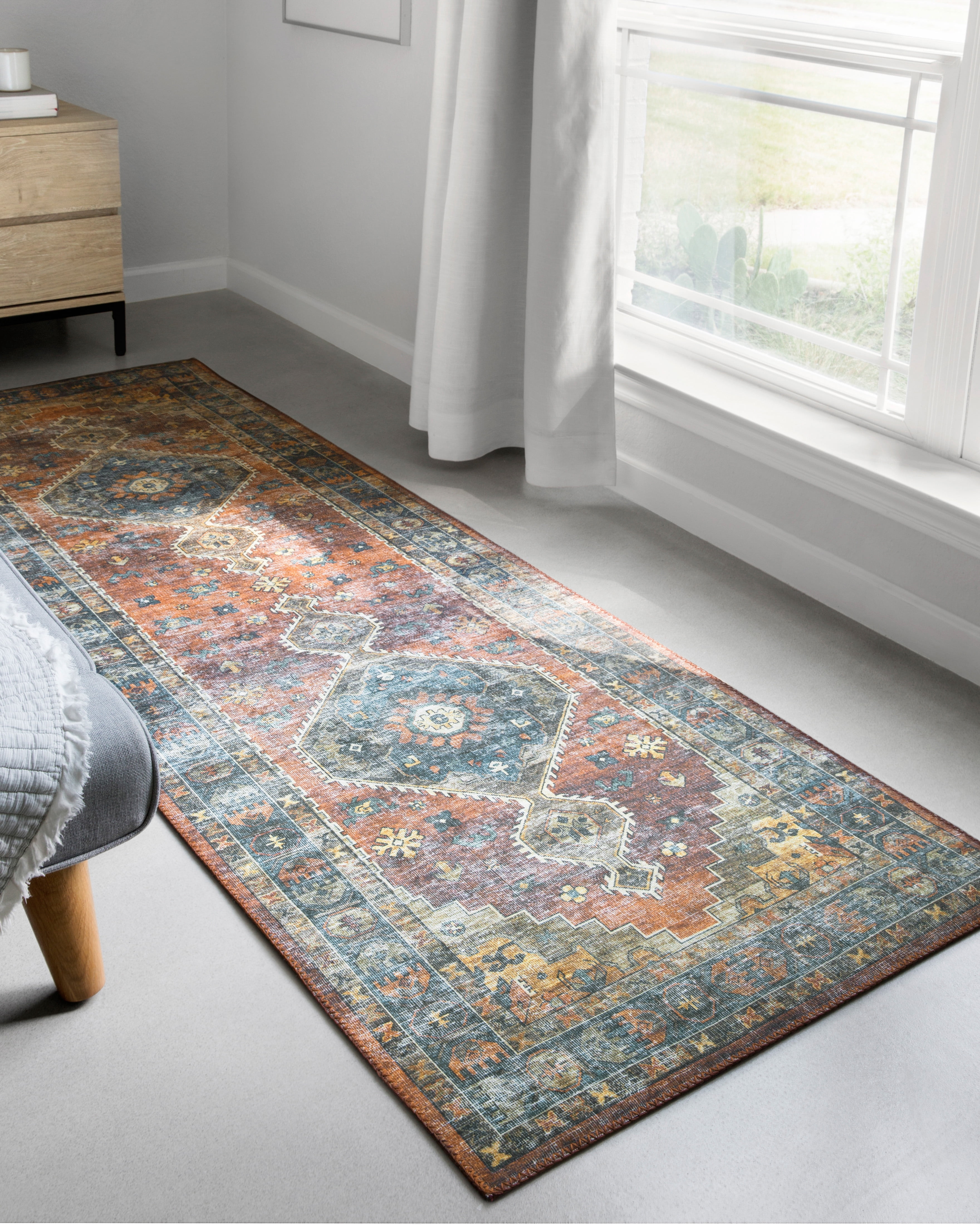 Loloi Skye Rust / Blue 6'-0" x 9'-0" Area Rug