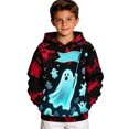 thumbnail image 2 of Shinyii Boys Halloween Hooded Sweatshirt Long Sleeve Pullover Hoodie, Black, Sizes 4-14, 2 of 3