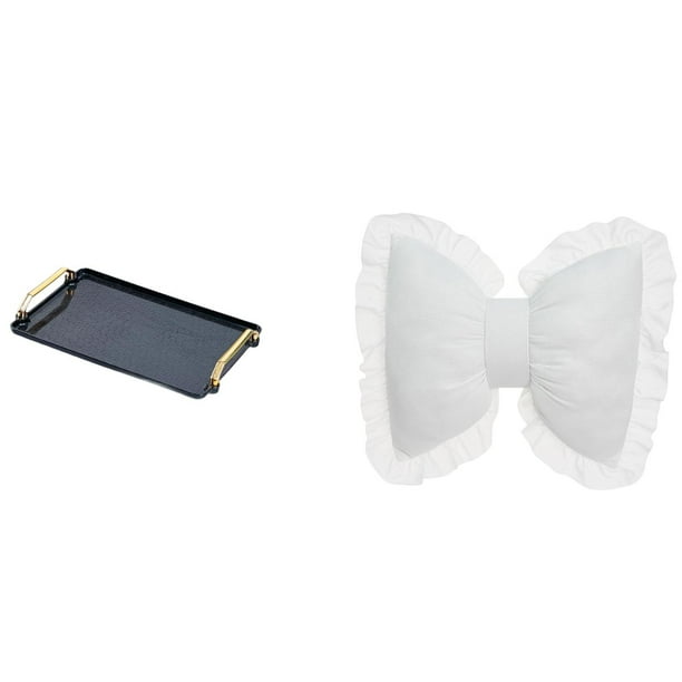 Bandeja para servir,Bandeja para servir con asas para guardar cosméticos,Cojín con lazo bonito,Almohada con forma de lazo,bonito cojín decorativo con lazo,Funda de almohada con lazo suave y