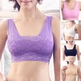 thumbnail image 5 of Women Lace Bralettes Crop Tank Top Wireless Push Up Underwear Padded Bandeau Bra with Strap for Daily Wear Yoga Running, 5 of 8