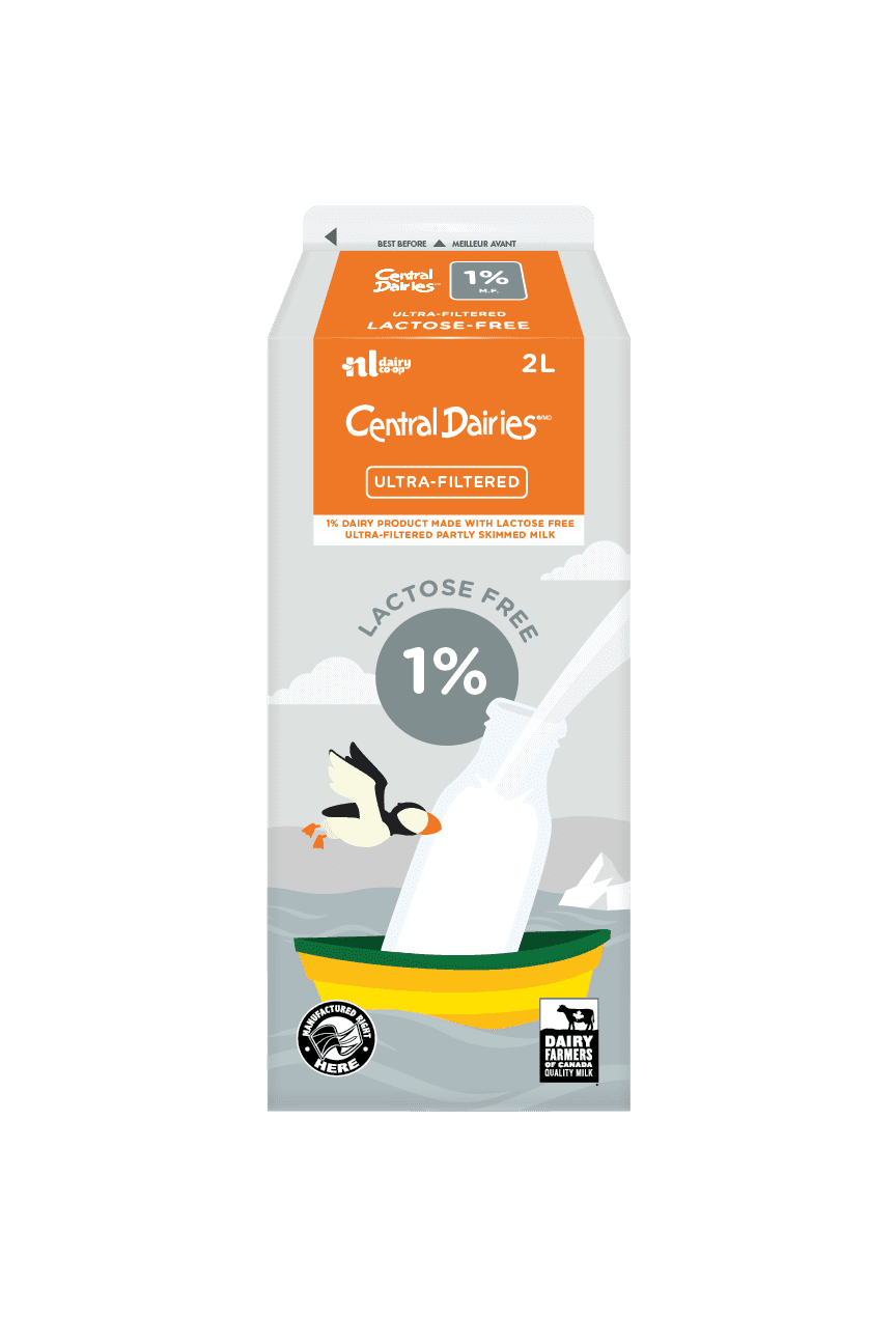 Central Dairies Ultra-Filtered Lactose Free 1% Milk