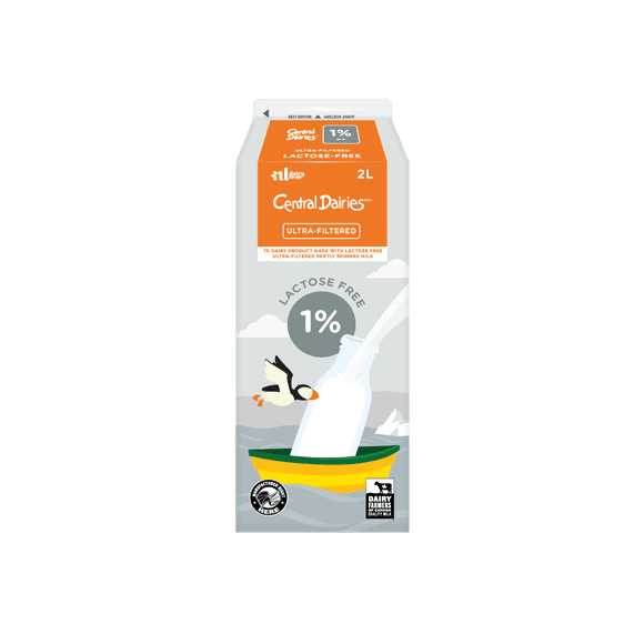 Central Dairies Ultra-Filtered Lactose Free 1% Milk