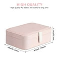 thumbnail image 7 of Jewelry Storage Box, Small Travel Jewelry Box Organizer Case, Njjex Faux Leather Portable Jewelry Box Organizer Case for Rings Earrings Necklace, Pink, 7 of 7