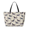 thumbnail image 2 of KLL Horse Print Large Beach Tote Bag Women Waterproof Sandproof Zipper Beach Tote Bag for Pool Gym Grocery Travel with Wet Pocket, 2 of 7