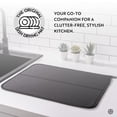 thumbnail image 5 of Homelka Dish Drying Mats for Kitchen Counter, Super Absorbent Microfiber Dish Drainer for Various Purposes, Stylish and Effective, Quick Dry Dish Mat, 17"x14", Black, 5 of 6