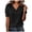 Black, variant on Women Summer Lace V Neck Plain Lace Elegant Shirt Fashion Solid Color Elegant Blouse Short Sleeve Size Scrub Tops (Black, XXL)