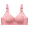 thumbnail image 3 of Womens Blissful Bra Wire Push Up Full Coverage Smoothing Everyday Comfort Flex Fit Bras, 42, Watermelon Red, 3 of 3