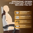 thumbnail image 2 of Linen Fabric Beige and Brown Gaming Chair with Footrest, Ergonomic Computer Chair with Massage Lumbar Pillow and Adjustable Headrest, Comfortable Office Chair for Home & Gaming, 2 of 7