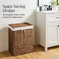 thumbnail image 4 of Best Choice Products Large Laundry Hamper w/Lid, Handwoven Laundry Basket, w/ Removable Liner & Handles - Chestnut, 4 of 8